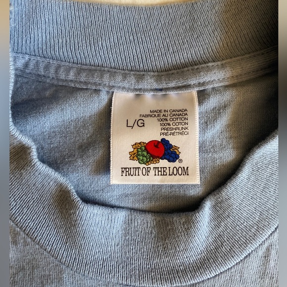 VINTAGE SINGLE STITCH FRUIT OF THE LOOM MEN’S SIZE L POLAR BEARS BLUE - Picture 5 of 5